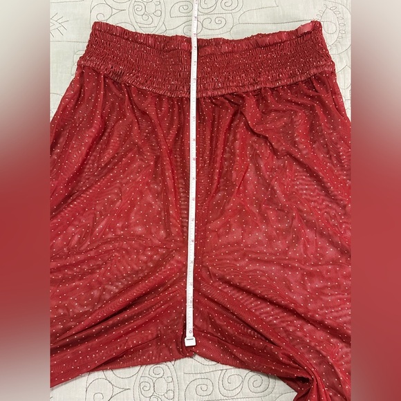 NEW Hutch Ditsy Floral Coverup Pants M Polka Dot Red - Picture 7 of 11